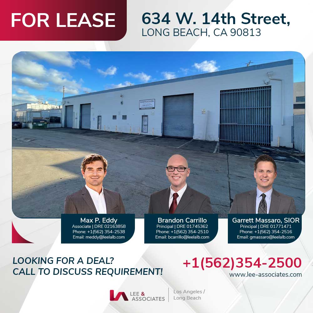 #justleased #leased #industrialwarehouse : 634 W 14th Street, #longbeach , #californiarealestate

#leeandassociates #cre #industrialrealestate #portoflongbeach #commercialrealestate #commercialproperty #industrialproperty  #industrial #realestate