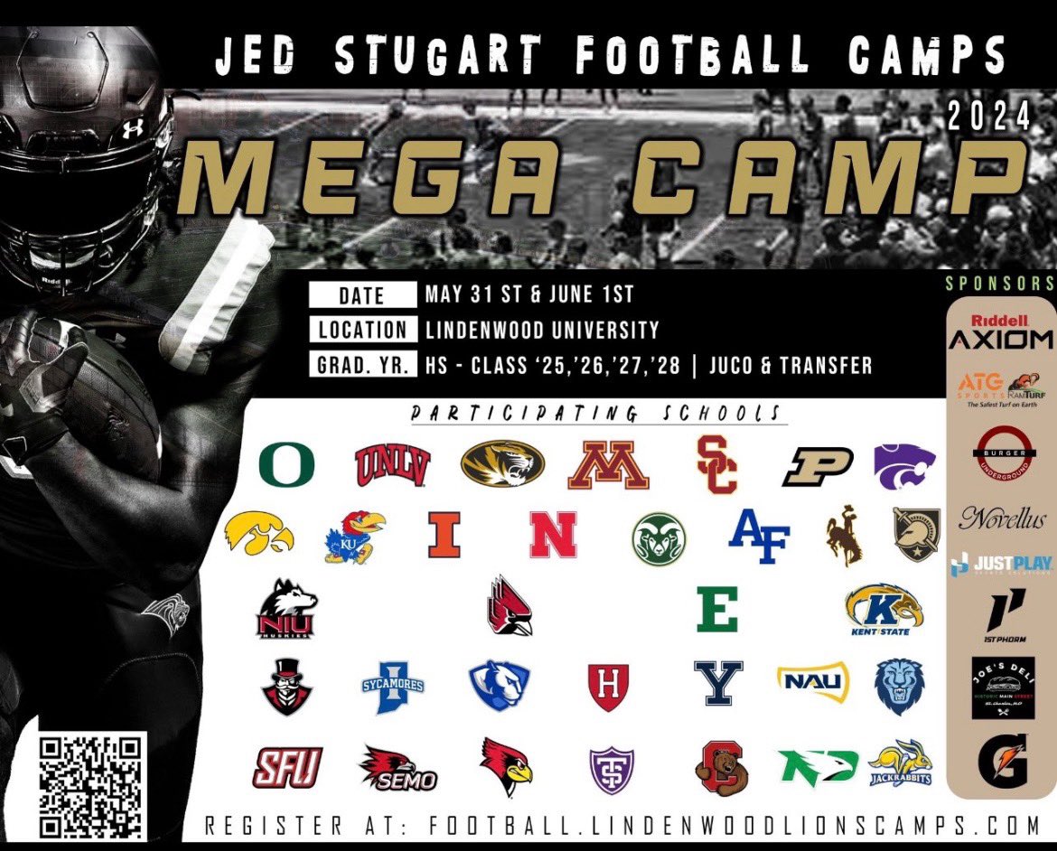 Preston Brown (@pbrown_9) on Twitter photo I will be attending the <a href="/LindenwoodFB/">Lindenwood Football</a> Mega Camp Friday Session1 from 10am till 1pm. Ready to compete and spin it.
<a href="/JPRockMO/">JP Rock</a> <a href="/PrepRedzoneMO/">Prep Redzone Missouri</a> <a href="/elitefootball/">EliteFootballAcademy</a> <a href="/AllenTrieu/">Allen Trieu</a> <a href="/Stumpf_Brian/">Brian Stumpf</a> <a href="/On3sports/">On3</a> <a href="/ChadSimmons_/">ChadSimmons</a> <a href="/Elite11/">Elite11</a> <a href="/JaySawvel/">Jay Sawvel</a> <a href="/coachrolan/">Blake Rolan</a> <a href="/CoachRHolcomb/">Rhett Holcomb</a> <a href="/CoachJMcdowell/">Coach McDowell</a> I will be attending the <a href="/LindenwoodFB/">Lindenwood Football</a> Mega Camp Friday Session1 from 10am till 1pm. Ready to compete and spin it.
<a href="/JPRockMO/">JP Rock</a> <a href="/PrepRedzoneMO/">Prep Redzone Missouri</a> <a href="/elitefootball/">EliteFootballAcademy</a> <a href="/AllenTrieu/">Allen Trieu</a> <a href="/Stumpf_Brian/">Brian Stumpf</a> <a href="/On3sports/">On3</a> <a href="/ChadSimmons_/">ChadSimmons</a> <a href="/Elite11/">Elite11</a> <a href="/JaySawvel/">Jay Sawvel</a> <a href="/coachrolan/">Blake Rolan</a> <a href="/CoachRHolcomb/">Rhett Holcomb</a> <a href="/CoachJMcdowell/">Coach McDowell</a>