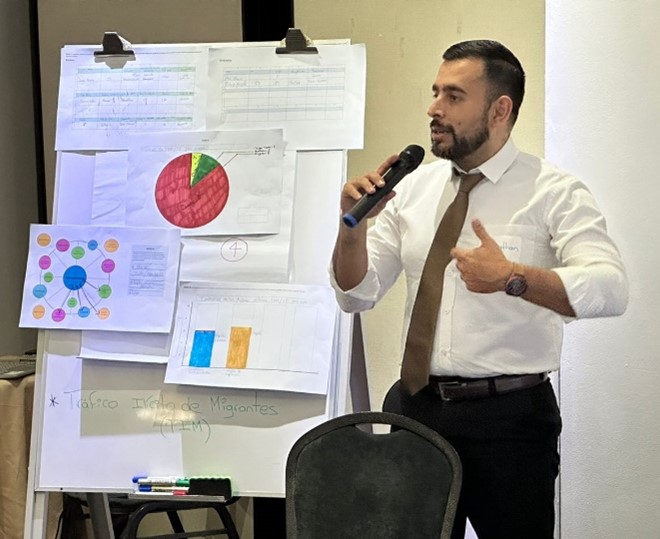 Fortalecemos las capacidades en #CostaRica🇨🇷 para el adecuado uso de la perspectiva de género y de derechos humanos en el análisis de los registros de los delitos de #TrataDePersonas y tráfico ilegal de migrantes: bit.ly/3R5as9W