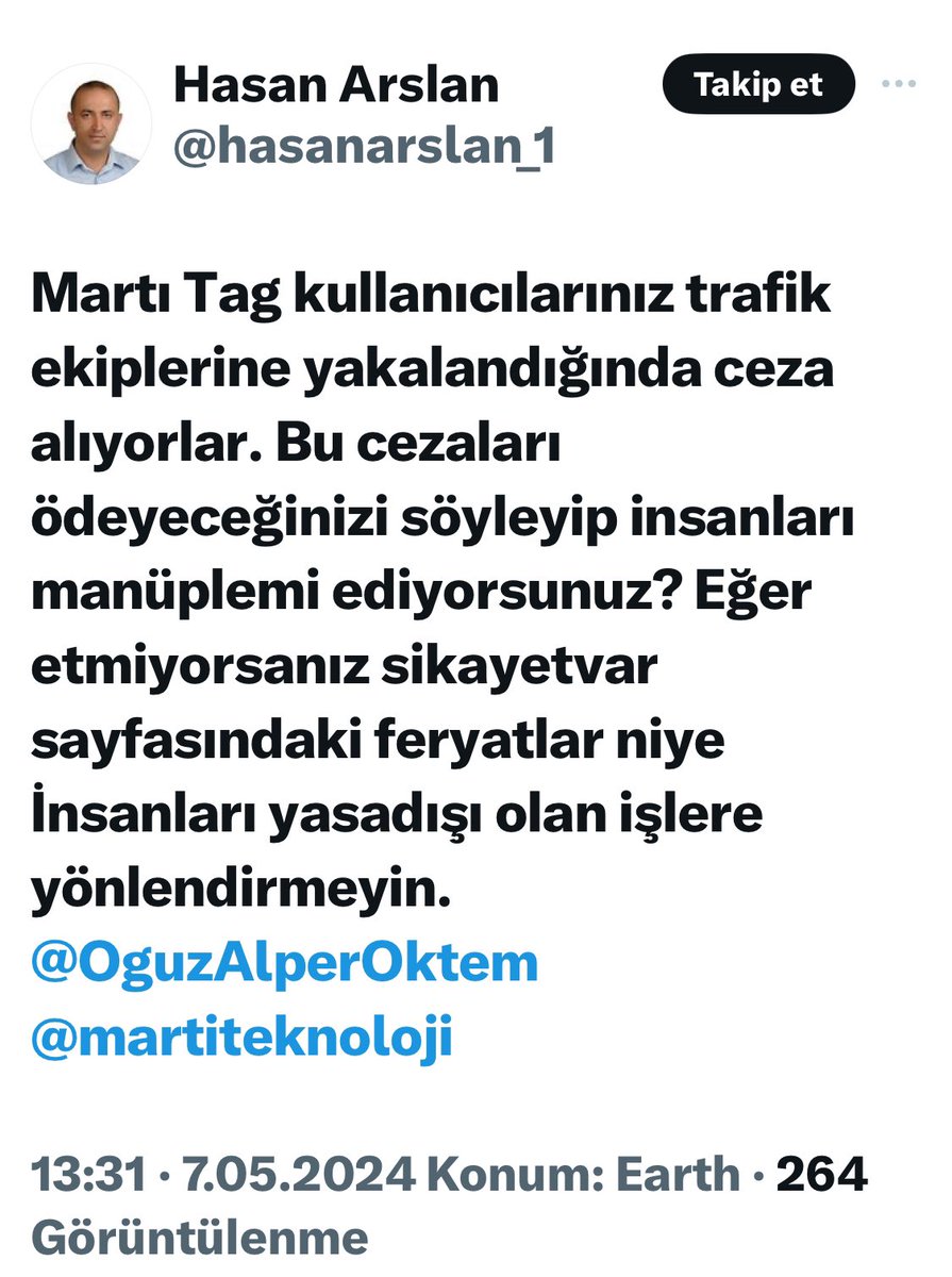 Korsan Yasa dışı <a href="/martiteknoloji/">martı</a> Martı Tag için erişim engeli geliyor.
Korsan çete başı <a href="/OguzAlperOktem/">Oğuz Alper Öktem</a> yarın <a href="/IbbTuhim/">Toplu Ulaşım Hizmetleri Müdürlüğü</a> de yapılacak Ukome toplantısına BENZİNLE ÇALIŞAN KAHRAMANLARI ÇAĞARIYOR 😄

Gösterişe gelince para harcayan Korsan çete başı aldattığı mağdur ettiği kişilerin
