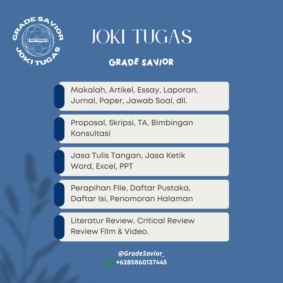 Joki Tugas HI (250+ testi) tweet media