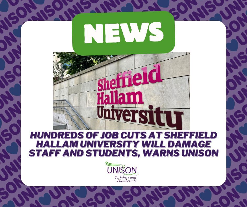 “Universities are facing a financial crisis but staff shouldn’t have to pay the price. Redundancies also have a damaging impact on students and on the city.” Read more 👇 yorks.unison.org.uk/2024/05/29/hun…