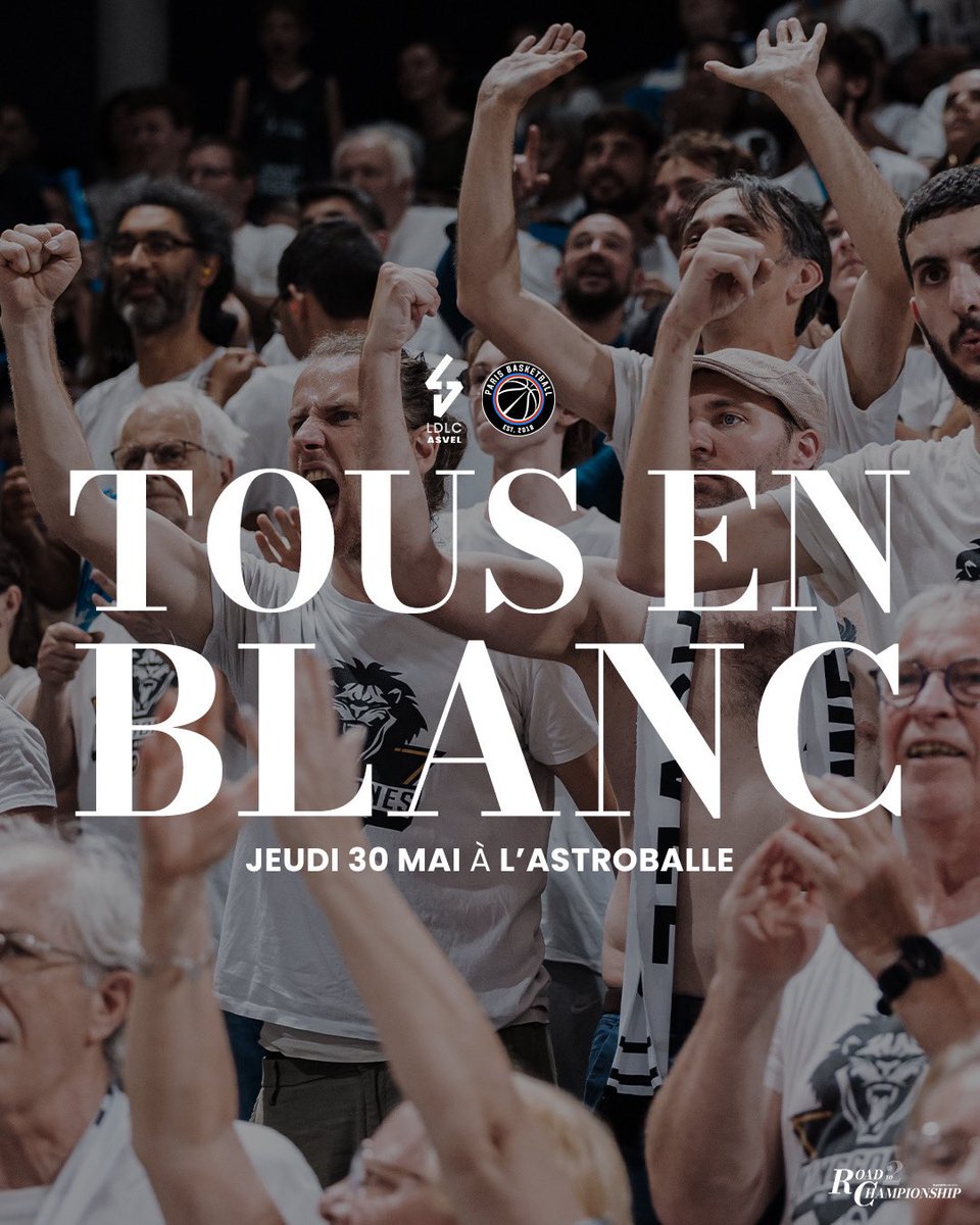 TOUS EN BLANC À L'ASTROBALLE ⬜️ Vous avez super bien joué le jeu mardi mais on peut faire encore mieux demain ! 🫵 Tous ensemble (et en blanc) pour une qualif' en finale ! 🤍 Les dernières places disponibles pour demain ⤵️ 🎟 bit.ly/44Vh9ko #LDLCASVEL