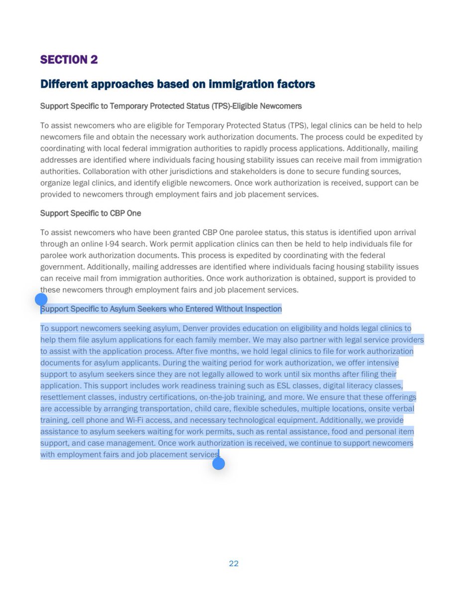 The city of Denver, which has cut its law enforcement budget to help fund migrant arrivals, now has a “Newcomer’s Playbook”, which lays out ways to welcome & assist migrants, who they call newcomers to be more “inclusive”. Shockingly, the city appears to admit to assisting