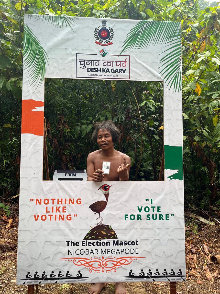 A historic moment unfolds as the Shompen tribe of Great Nicobar casts their votes for the first time in General Elections 2024. Every vote marks a milestone in their journey towards empowerment and representation. #LokSabhaElections2024