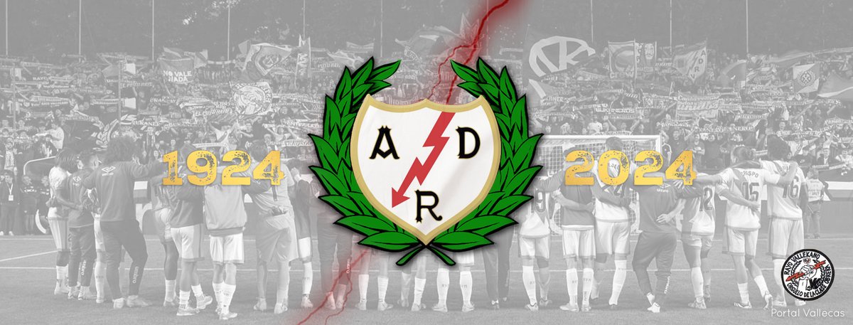 100 años de Historia 100 años de Valentía, Coraje y Nobleza 100 años siendo el equipo de un Barrio 100 años en el corazón de #Vallekas ¡Feliz centenario a todas y todos los rayistas! @RayoVallecano ⚡ 1924-2024 #Centenario #RayoVallecano #Rayismo #Rayo #ADRV #ADRV1924 #ADR