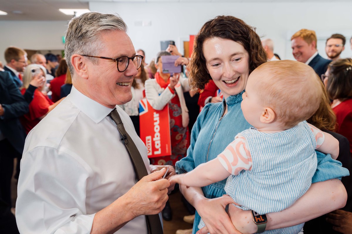 A joy to meet Soren Aneurin today, born on the 75th anniversary of our NHS. The NHS runs through Soren’s family like it does mine. If I’m privileged to become your Prime Minister, I will do everything in my power to get the NHS off its knees and fit for the future.