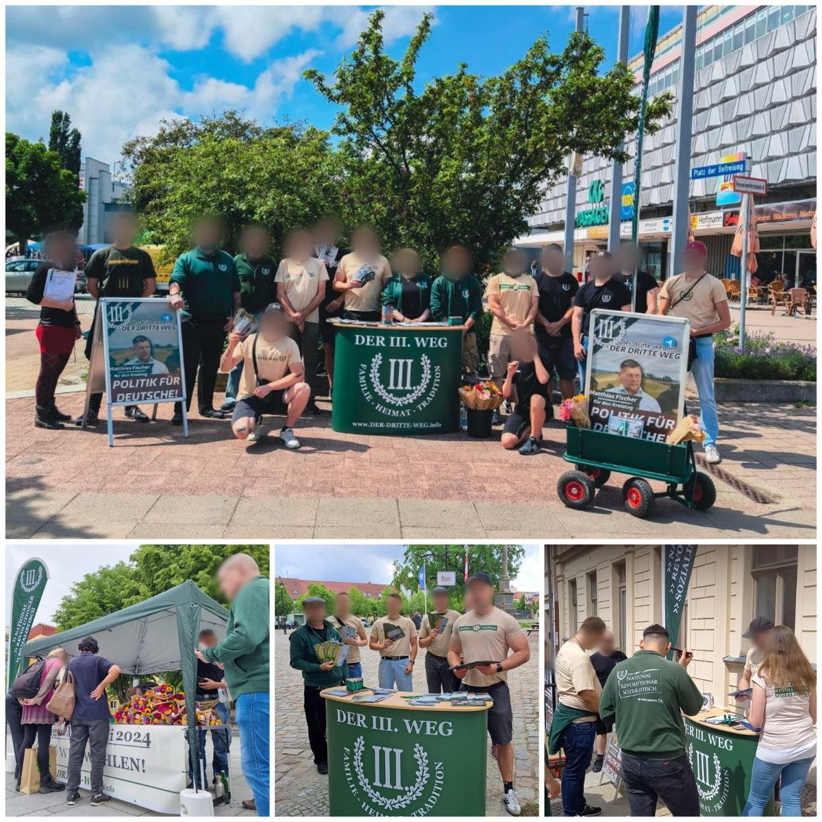 Jugend_Brb_Bln's tweet image. In den letzten Tagen wurden wieder gleichzeitig einige Infostände in der #Uckermark durchgeführt. In #Templin, #Prenzlau, #Schwedt &amp;amp; #Angermünde waren dutzende Aktivisten im Einsatz, um unseren Antritt zur #Kreistagswahl am 09.06. zu bewerben.

Weiterlesen:der-dritte-weg.info/2024/05/wahlka…