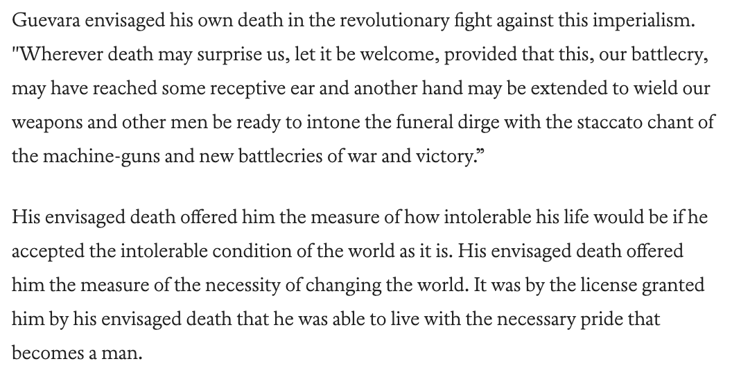 z_hu__'s tweet photo. john berger on guevara https://t.co/eOYDAEfT6v