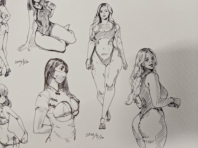 いいねした画像、動画から模写 