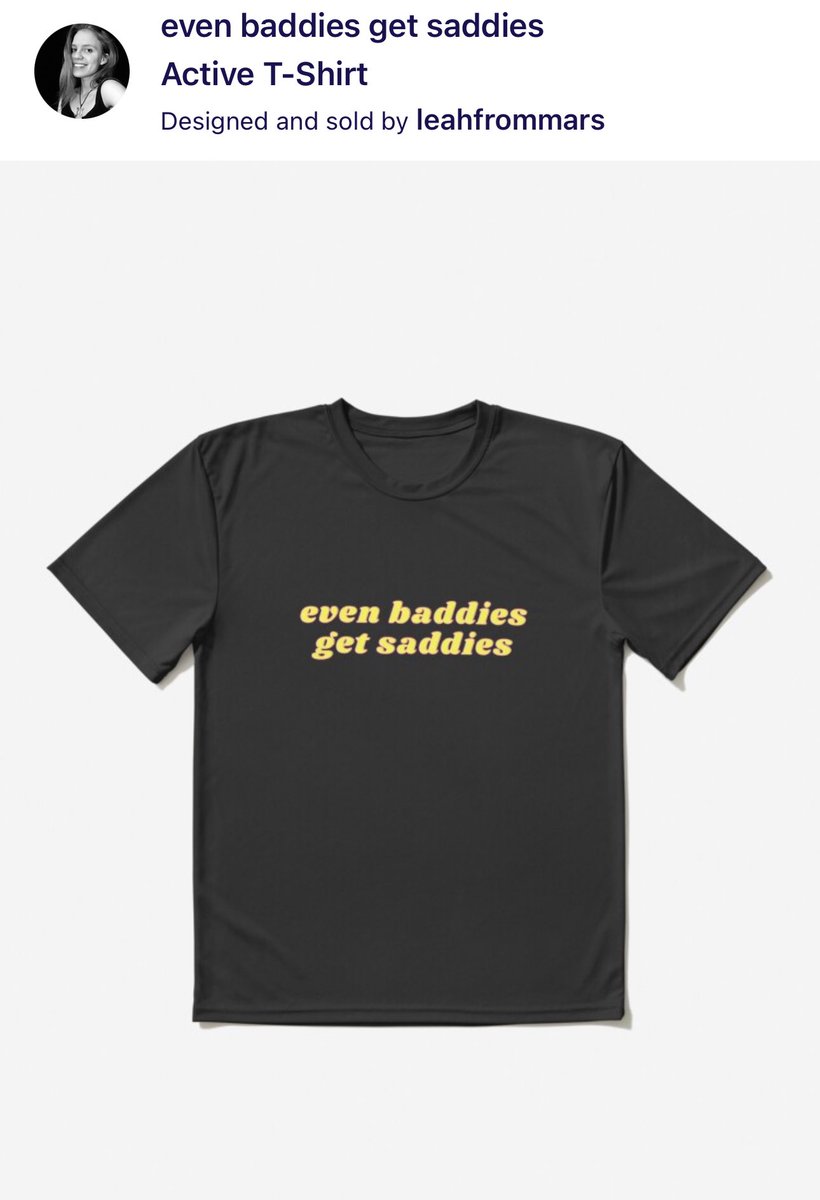 a baddie (Joe Jonas) once said that ✨ even baddies get saddies ✨ so I made a design for my redbubble shop 😎 buy a sticker / shirt here! redbubble.com/i/sticker/even…