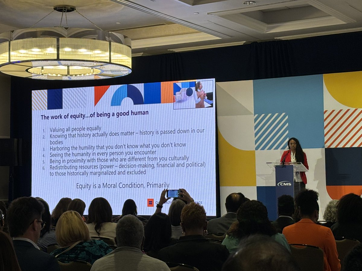 “We have a lot of technology, we have a lot of, you know, expertise and excellence within this country… We can do this. The gap, to me, is will.” <a href="/DrAlethaMaybank/">Dr. Aletha Maybank</a> says equity is a moral condition, and either we value everyone equally, or we don’t. <a href="/CMSGov/">CMSGov</a> #HealthEquityCon24