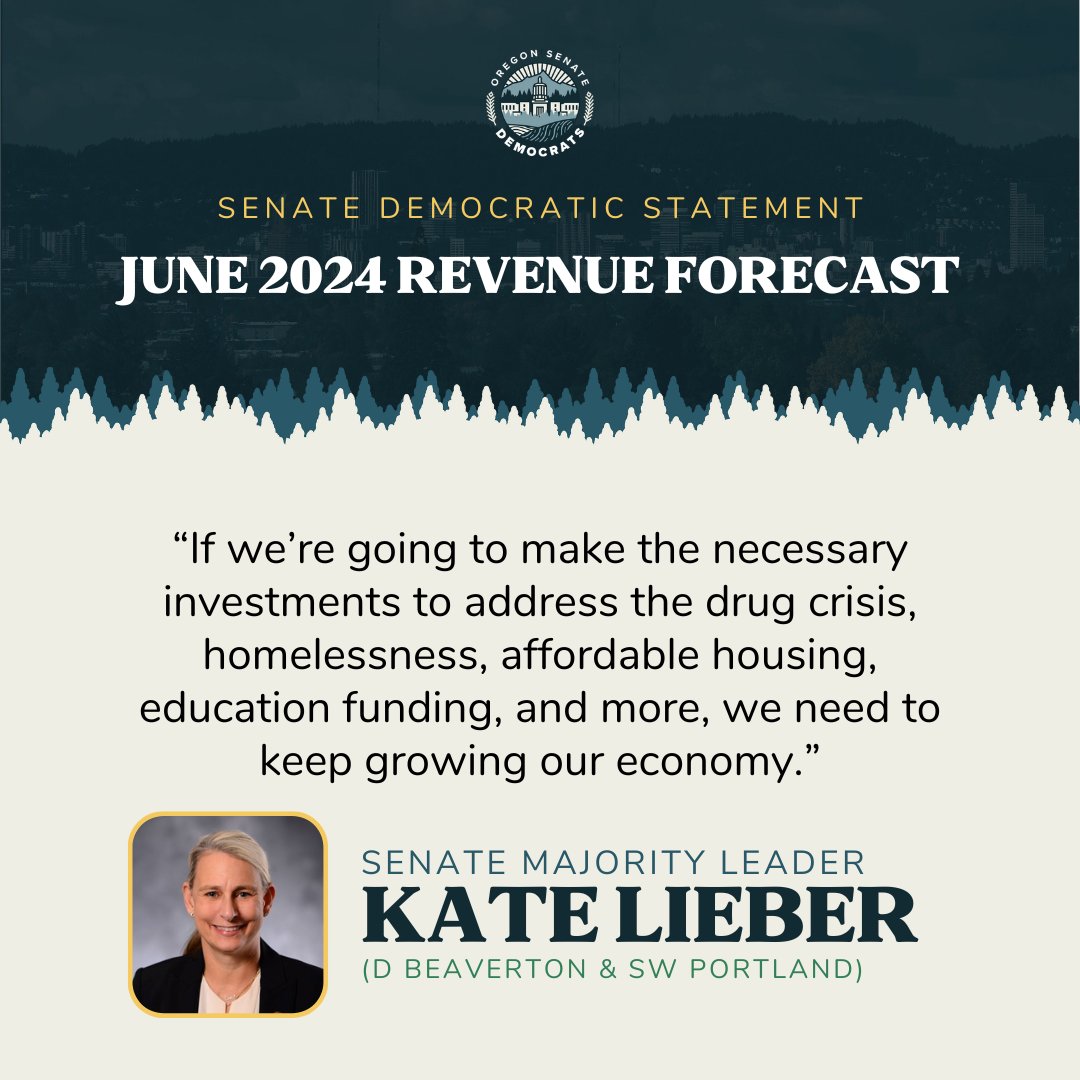 Senate Democrats want to see Oregonians’ wages keep going up, more opportunities for working families to move to Oregon communities, and local job creators expanding operations across the state. #orpol #orleg

Read more: tinyurl.com/june24revenue