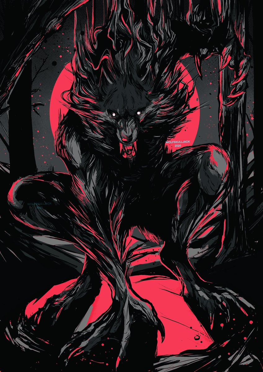 WEREWOLF WEDNESDAY LETS GOOOO (An old favourite done in 2020)