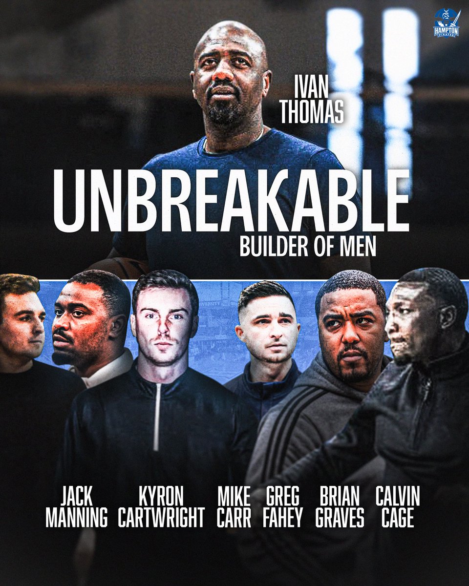 I'm excited to take on this coaching journey with an amazing group of coaches!!

We are here to build an UNBREAKABLE Culture and UNBREAKABLE Young Men at Hampton University.

Live in the gym. Be Unbreakable. 

#ThisIsHamptonU