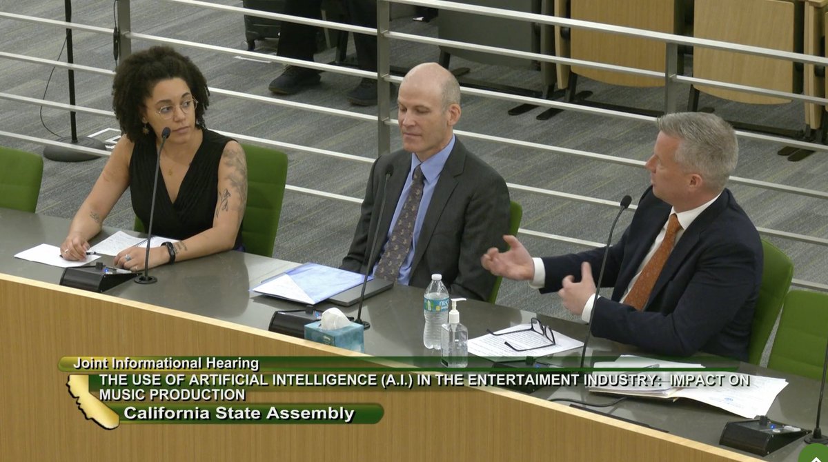 Yesterday, Dr. Moiya McTier represented the Human Artistry Campaign at a California Assembly hearing on AI in the entertainment industry - speaking to our core value of protecting and promoting human creativity.

Dr. Moiya pointed out the difference between human inspiration and