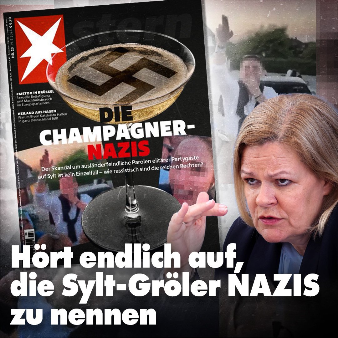 Wenn besoffene Menschen auf einer Party, die 150 Euro Eintritt kostet, ein Lied umdichten und gut gelaunt „Deutschland den Deutschen! Ausländer raus!“ grölen, dann ist das widerlich, aber es ist kein Grund, diese Menschen als Nazis zu brandmarken nius.de/kommentar/die-…