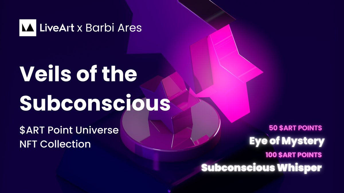 In collaboration with <a href="/Metaverse_HQ/">Metaverse HQ</a>, we're excited to launch the free mint NFT: "Eye of Mystery," part of the collection "Veils of the Subconscious" by <a href="/Barbiares/">Barbi Ares</a>

app.mvhq.io/missions/art-p…

Completing all the quests to mint this ⭐ 50 $ART Points valued NFT

Ready to know more?
