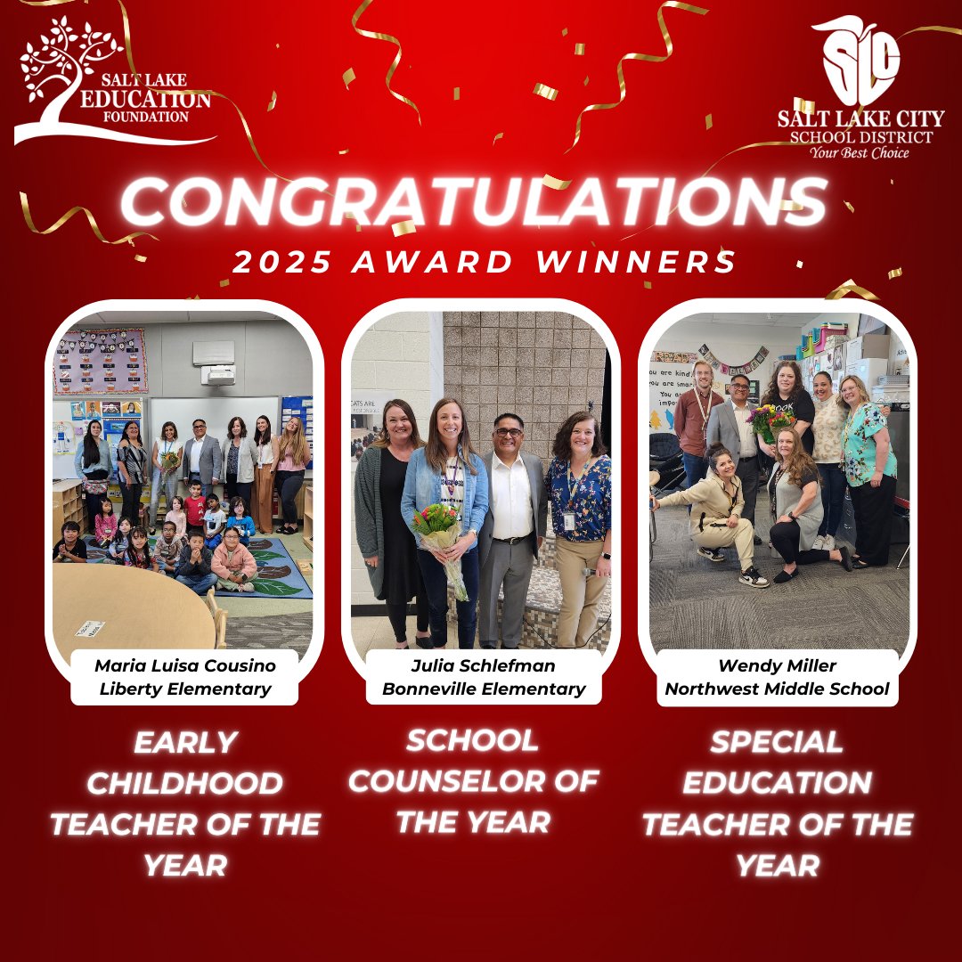 Last week we surprised our 2025 winners! Let's give a big congratulations and shoutout to our lovely winners for all they do to help our kids and schools! We look forward to another school year with you!