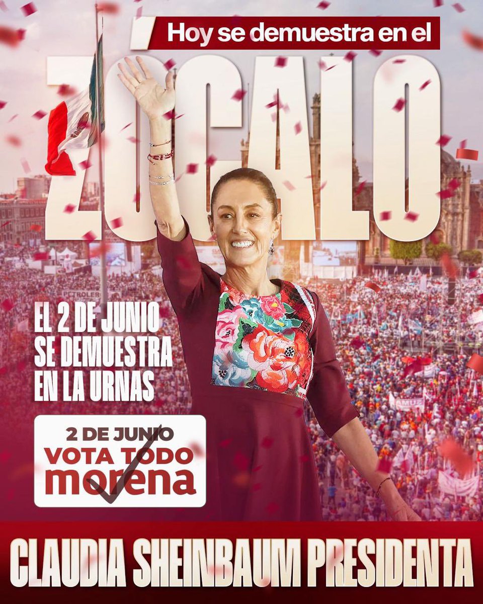 ¡Nos vemos en una horas!

#MéxicoConClaudia
