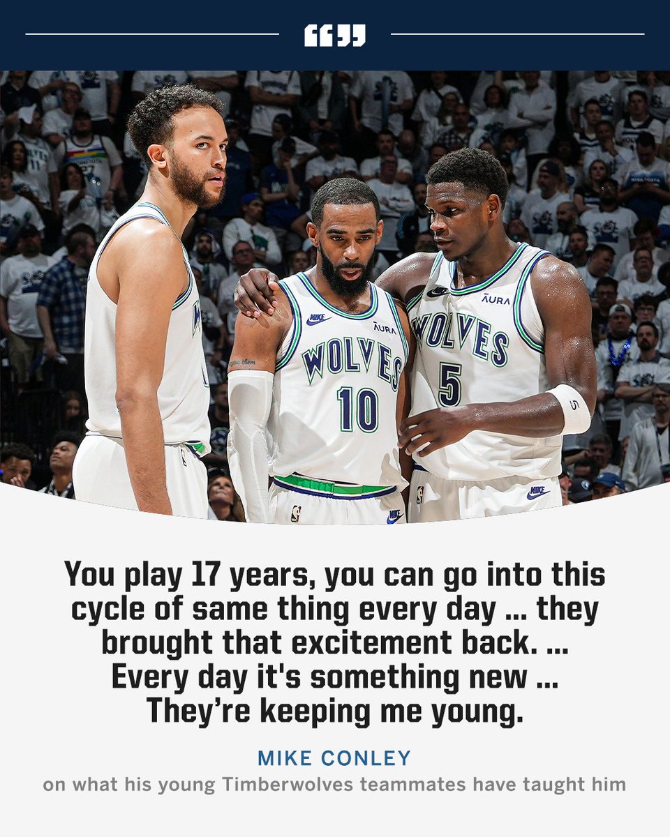 The Timberwolves are keeping Mike Conley young 🥹