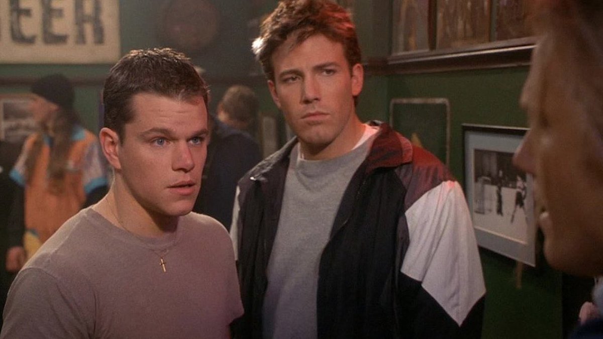 Ben Affleck and Matt Damon appearing as extras in the Fenway Park scene in ‘Field Of Dreams’ (1989)