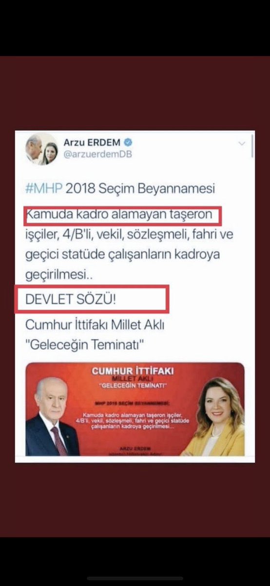 TaşeronaKim SözVerdi
Bunca emek ziyan olmasın, bunca zamandır bekleyiş son bulsun, verilen sözler tutulsun. 
Kadrolu ile taşeron maaş farkları 2 katından fazla açıldı. Kadrolu işçi ile aynı işi yapan bu emekçilerin suçu ne?
@isikhanvedat 
@memetsimsek 
@dbdevletbahceli