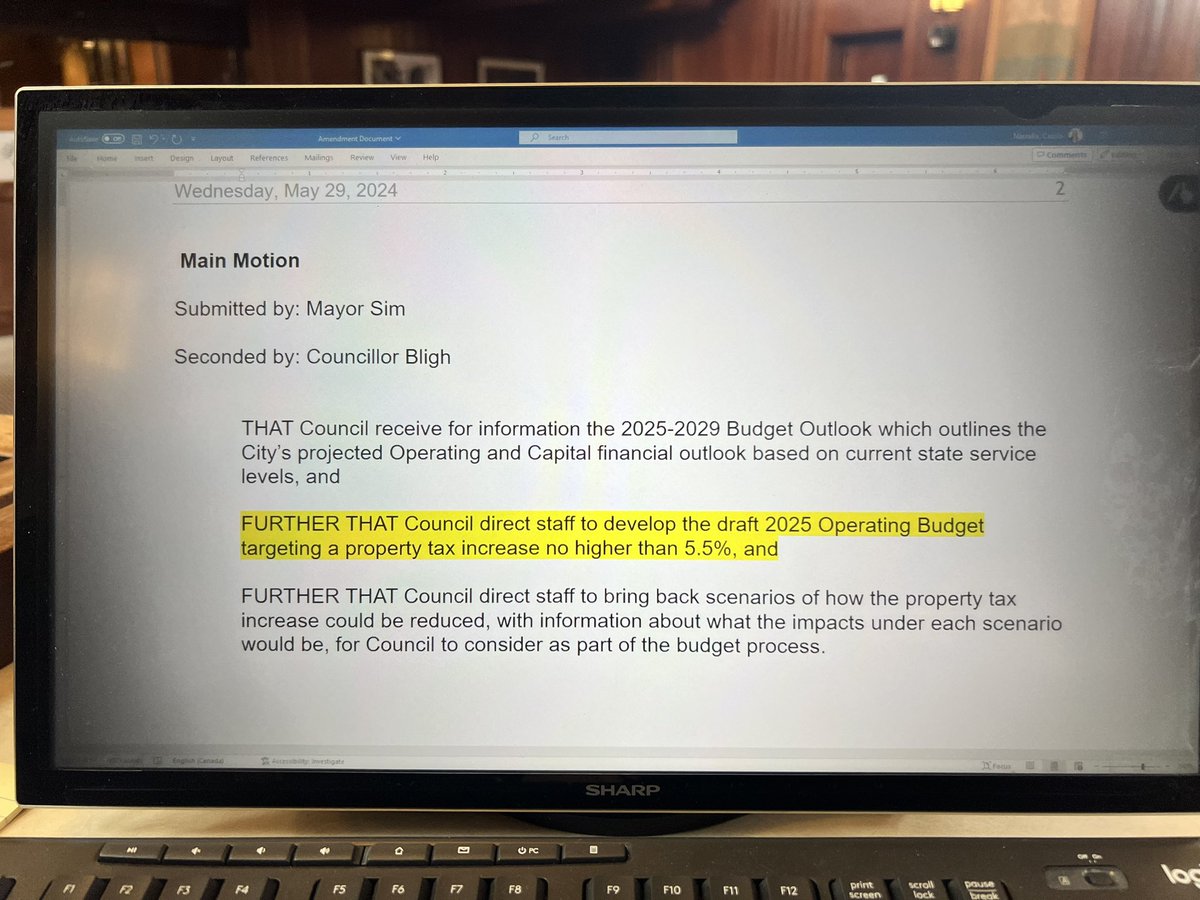 Led by an amendment from @KenSimCity, ABC councillors direct staff to target a property tax increase no higher than 5.5% vs the 7% outlook initially provided by staff. Our team recognizes affordability is a huge concern for so many people and small biz in our city. After speaking