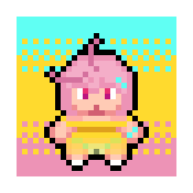 NorenchAlt's tweet photo. I also wanted to do a small art of Kiki's last outfit, the sundress, in tiny pixel sprite form.

#KikiLockART https://t.co/y03gElGfsG