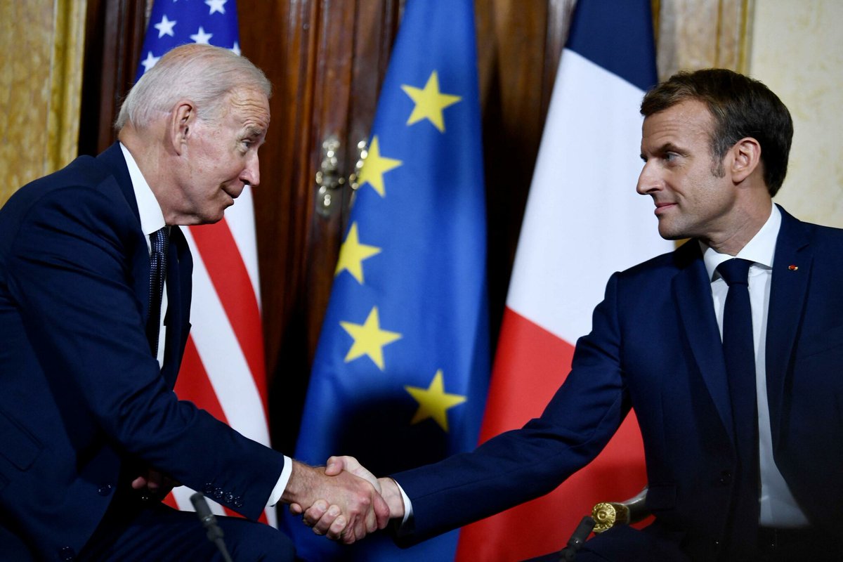 🔵 INFO LP | Joe Biden sera l’hôte d’Emmanuel Macron du 5 au 8 juin, l’occasion pour le chef de l’État français d’une démonstration de la puissance de la France C’est ce jeudi que l’Élysée et la Maison Blanche devraient l'annoncer officiellement ➡️ l.leparisien.fr/nOfp