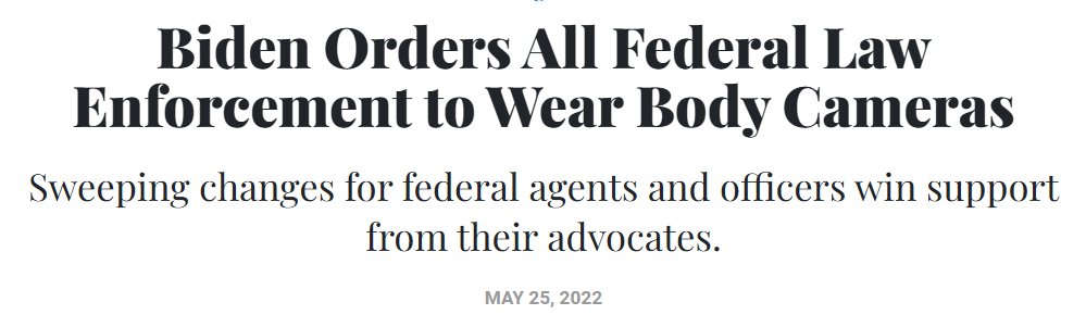 In 2021, the DOJ made new policy change requiring their officers to wear body cams. This includes FBI agents. In 2022, Biden signed exec order requiring all federal officers to wear BWC during execution of a warrant or arrest. There is no indication 30+ agents who raided MAL