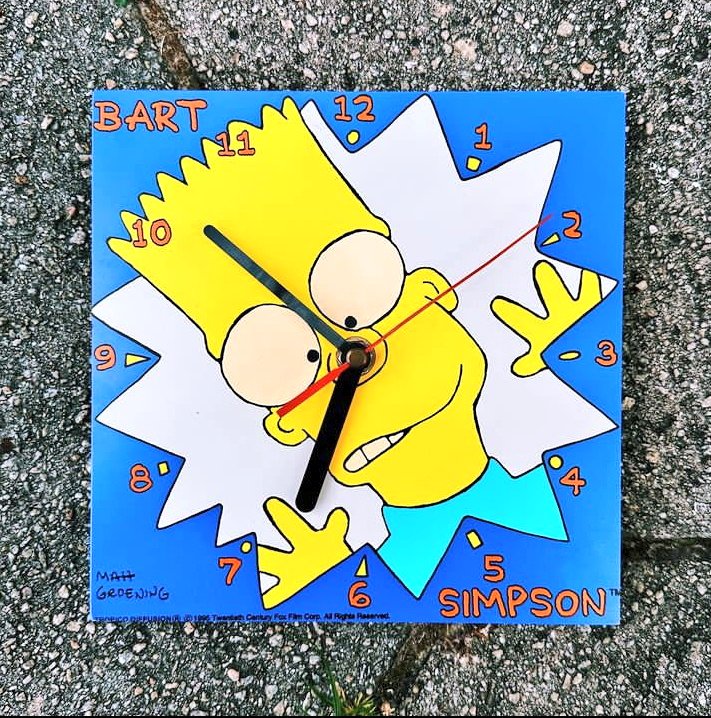 A Bart Simpson wall clock by Tropico from 1995 🕒 

Cc: @bartofdarkness_ 

#TheSimpsonsGoats #TheSimpsons #SimpsonsForever