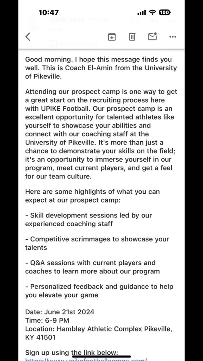 HAYDEN RIZOR (@haydenrizor211) on Twitter photo I am very blessed to get this invite from the University of Pikeville . <a href="/UPIKEFirstYear/">University of Pikeville First-Year Experience</a> <a href="/runningbucks/">Coach Buck</a> <a href="/Kickslide/">Tony Gagliano Johnson -Texas AD, RAA</a> <a href="/CoachEvans57/">Mike Evans</a> <a href="/CoachAnderson61/">Michael Anderson</a> <a href="/DocKelley41/">Tyler Kelley</a> I am very blessed to get this invite from the University of Pikeville . <a href="/UPIKEFirstYear/">University of Pikeville First-Year Experience</a> <a href="/runningbucks/">Coach Buck</a> <a href="/Kickslide/">Tony Gagliano Johnson -Texas AD, RAA</a> <a href="/CoachEvans57/">Mike Evans</a> <a href="/CoachAnderson61/">Michael Anderson</a> <a href="/DocKelley41/">Tyler Kelley</a>
