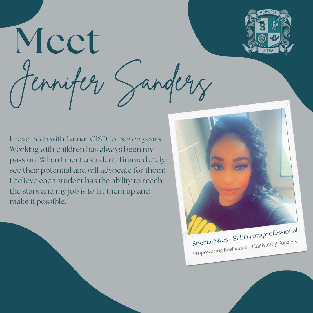 New year, new team, &amp; ✨️new vibe✨️. We're so excited for the universe of possibilities that are in store for the 24-25 school year. Help us welcome, Ms. Jennifer Sanders, 1621 Special Sites Paraprofessional, to the Special Sites team! 
#EmpoweringResilienceCultivatingSuccess