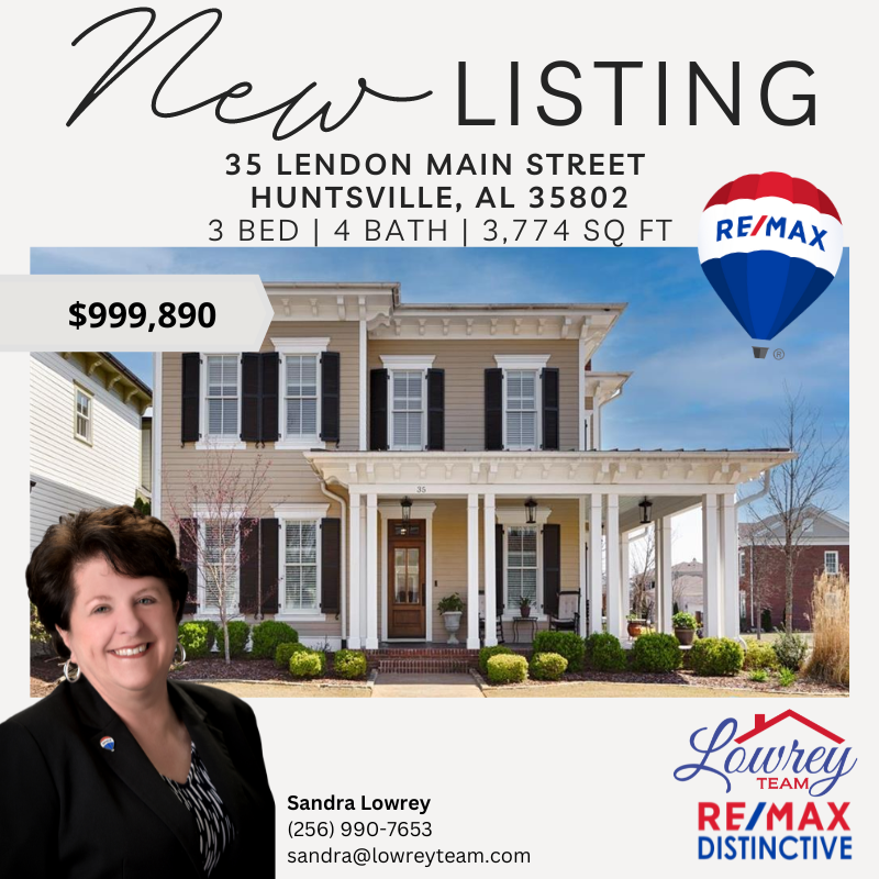 Live in luxury in this stunning home for sale in Huntsville! Enjoy spacious living areas, high-end finishes, and endless charm. #RemaxDistinctive #LowreyTeam #abovethecrowd #luxuryhome #forsale
