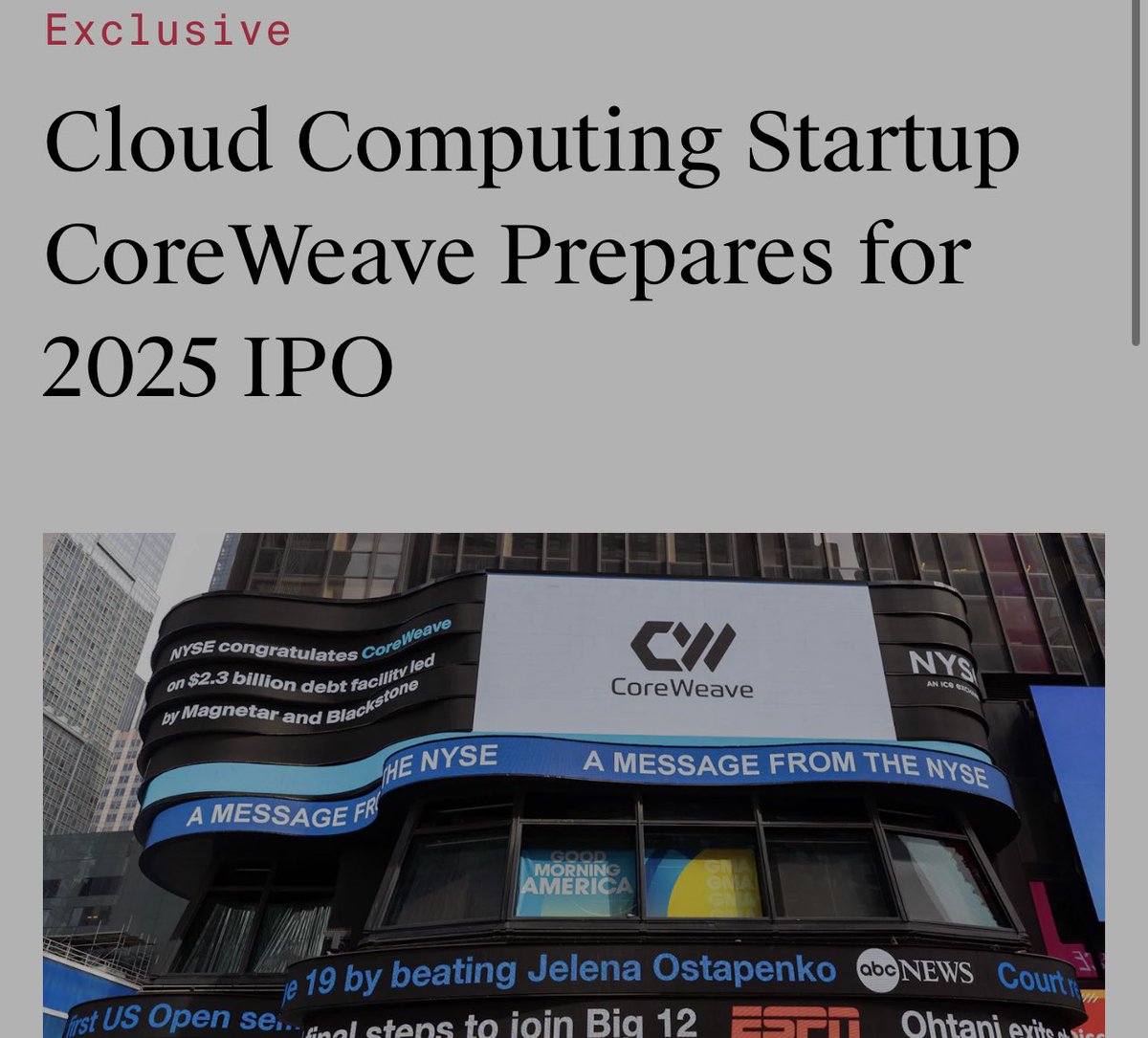 CoreWeave prepares for 2025 IPO. 
Will the party keep going on until then?