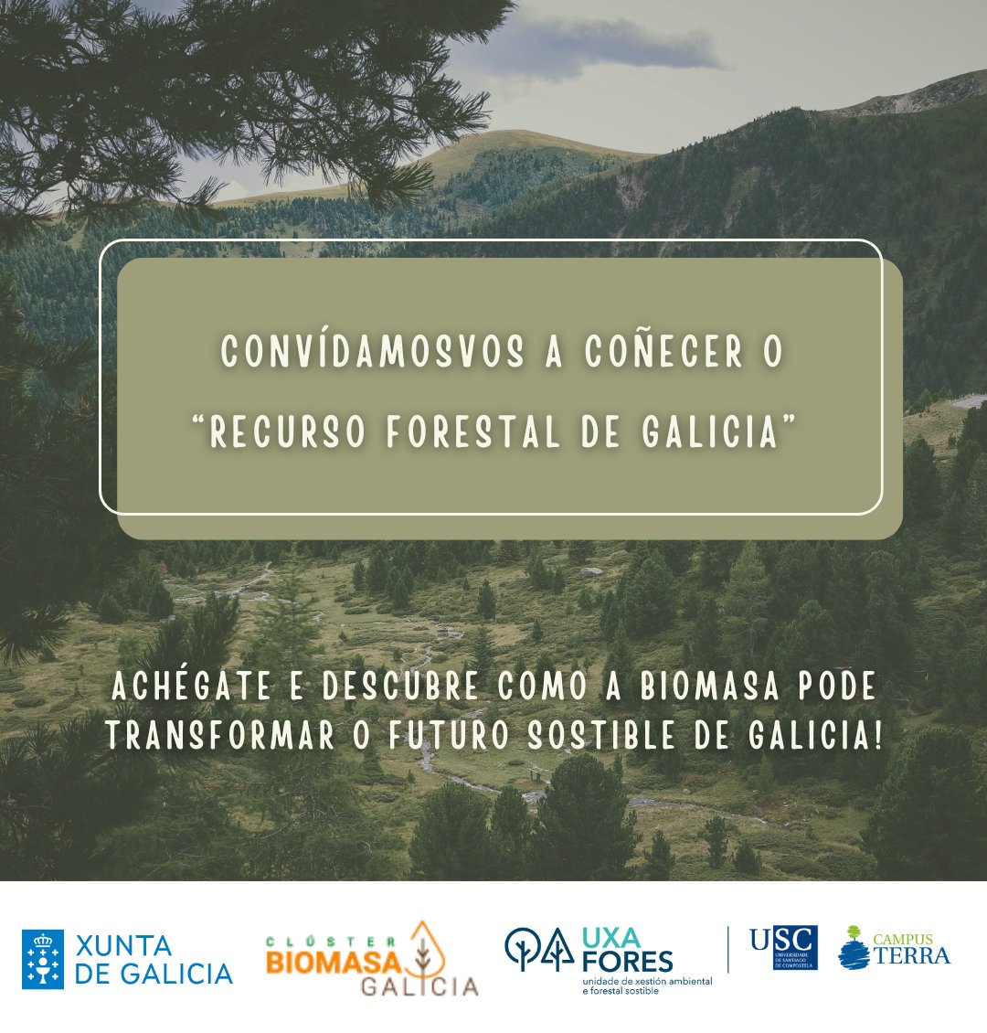 Convidámosvos esta xornada para coñecer o papel crucial da dixitalización no aproveitamento da biomasa!

🗓 4 de xuño
🕒10:00 AM
📍 Escola Politécnica Superior  de Enxeñaría de Lugo

Inscríbete! 👉 lc.cx/tJqHK-

*Iniciativa cofinanciada polo @IgapeXunta