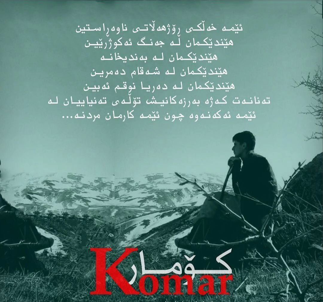 به یاد استوری #کومار_درافتاده 💔

ما مردم #خاورمیانه هستیم
بعضی از ما در جنگ کشته میشویم
بعضی درزندان
بعضی در جاده
بعضی در دریا
حتی بلند ترین کوه ها هم انتقام تنهایی شان را از ما میگیرند..

چرا که شغل ما مردن است

#نه_به_کودک_کشی