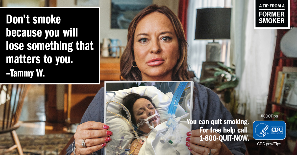 Tammy W. was “the healthy one” because she ran marathons and ate healthy. She smoked menthol cigarettes, but told herself that menthols were less harmful. She quit smoking after having open heart surgery because of heart disease.

Read her story: bit.ly/426OqYD #CDCTips