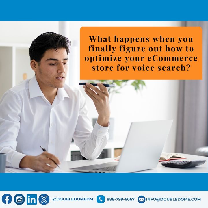 🔊 Are you ready to take your ecommerce store to the next level with voice search optimization? Let's chat about how we at DoubleDome.com can make your products more discoverable and accessible through voice-enabled technology. 🌟  

#VoiceSearch #EcommerceOptimization