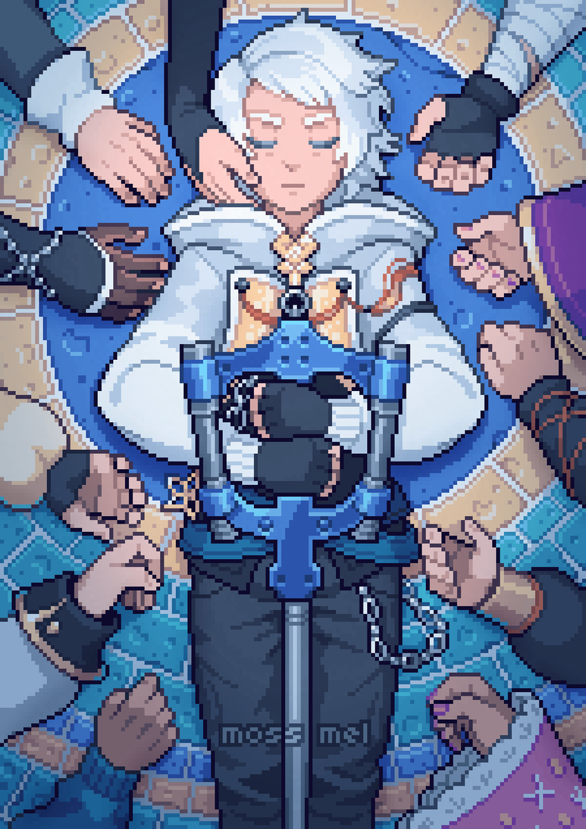 My piece in the Shattered Destiny zine! <a href="/ShatteredZine/">Shattered Destiny ♕ A Dark Road Fan Zine ♔</a> 
I'm honored to be invited into this wonderful collaboration 🤍 #KHDR #KingdomHearts