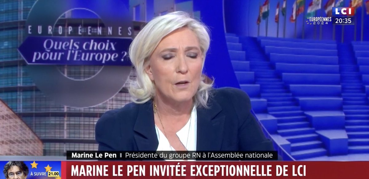 tcabarrus's tweet photo. Marine Le Pen en grande difficulté pour expliquer à Darius Rochebin, sur LCI, que le RN et ex-FN est devenu "pro Israel" et "soutien de la communauté juive" alors que Jean-Marie Le Pen est l'auteur des abominables jeux de mots antisémites du type "Durafour crématoire" ou "les chambres à gaz sont un détail de l'histoire".
Je partage l'avis de Haïm Korsia qui explique ce changement de pied par la haine du Rassemblement national pour la communauté musulmane.