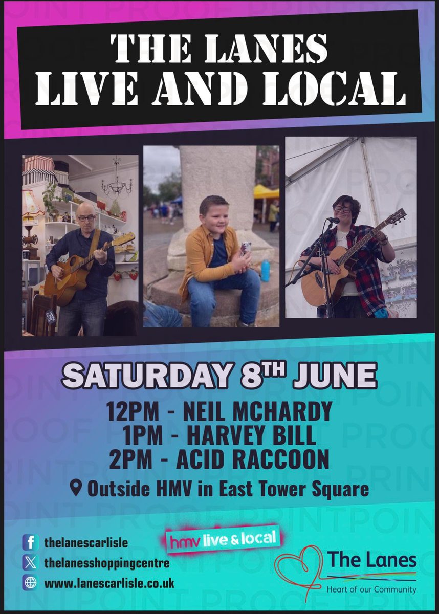 Who's coming along??

Music stage outside the old Debenhams building with 3 talented local music acts.

#supportlocalmusic