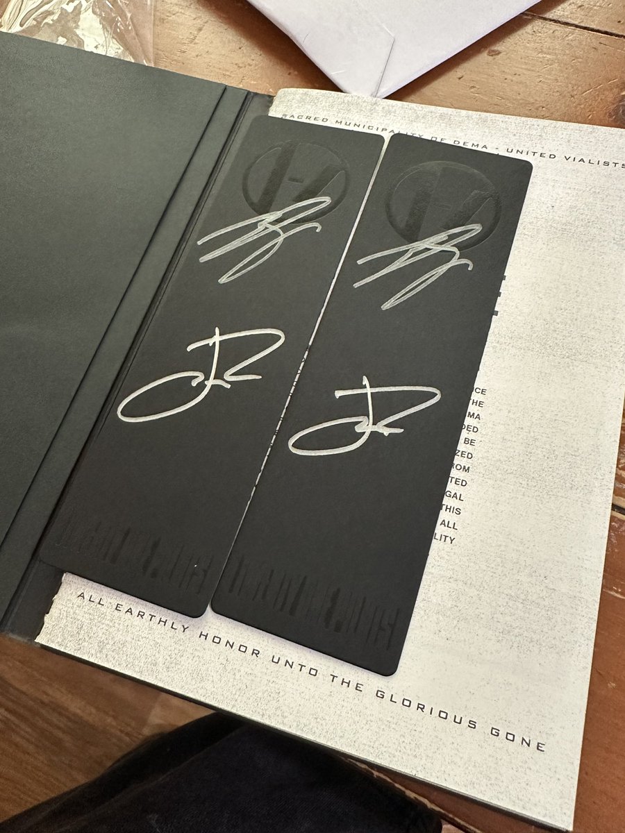 Uhh my journal came with two signed bookmarks