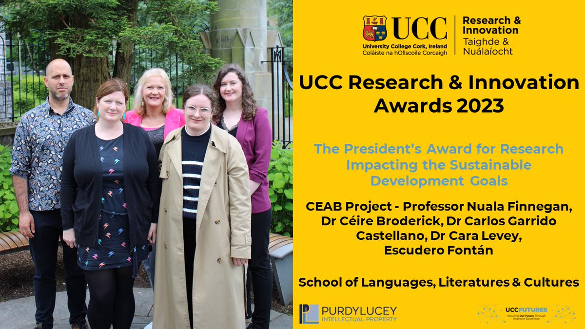 The President’s Award for Research Impacting the Sustainable Development Goals is awarded to the Critical Epistemologies Across Borders (CEAB) project team <a href="/UCC/">UCC Ireland</a>.

ucc.ie/en/cacsss/rese…

#UCCResearchAwards