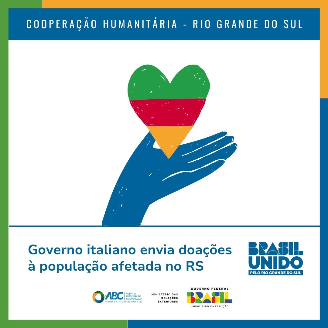 A Itália 🇮🇹 está doando ao Brasil 🇧🇷vários itens emergenciais em apoio à população afetada pelo desastre natural, sem precedentes, que atingiu o Estado do Rio Grande do Sul nas últimas semanas.