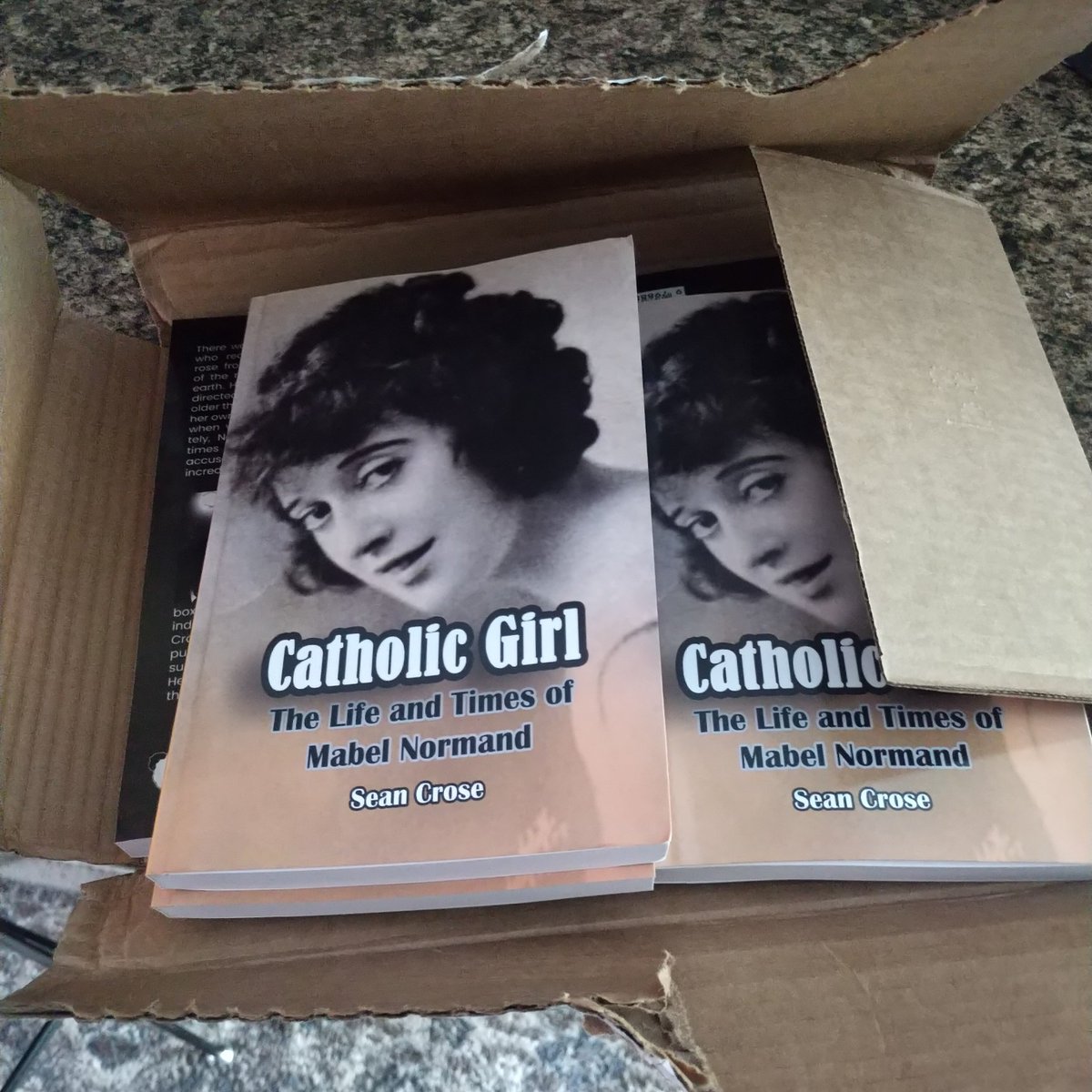 Author copies of 'Catholic Girl' have arrived. 

#MabelNormand