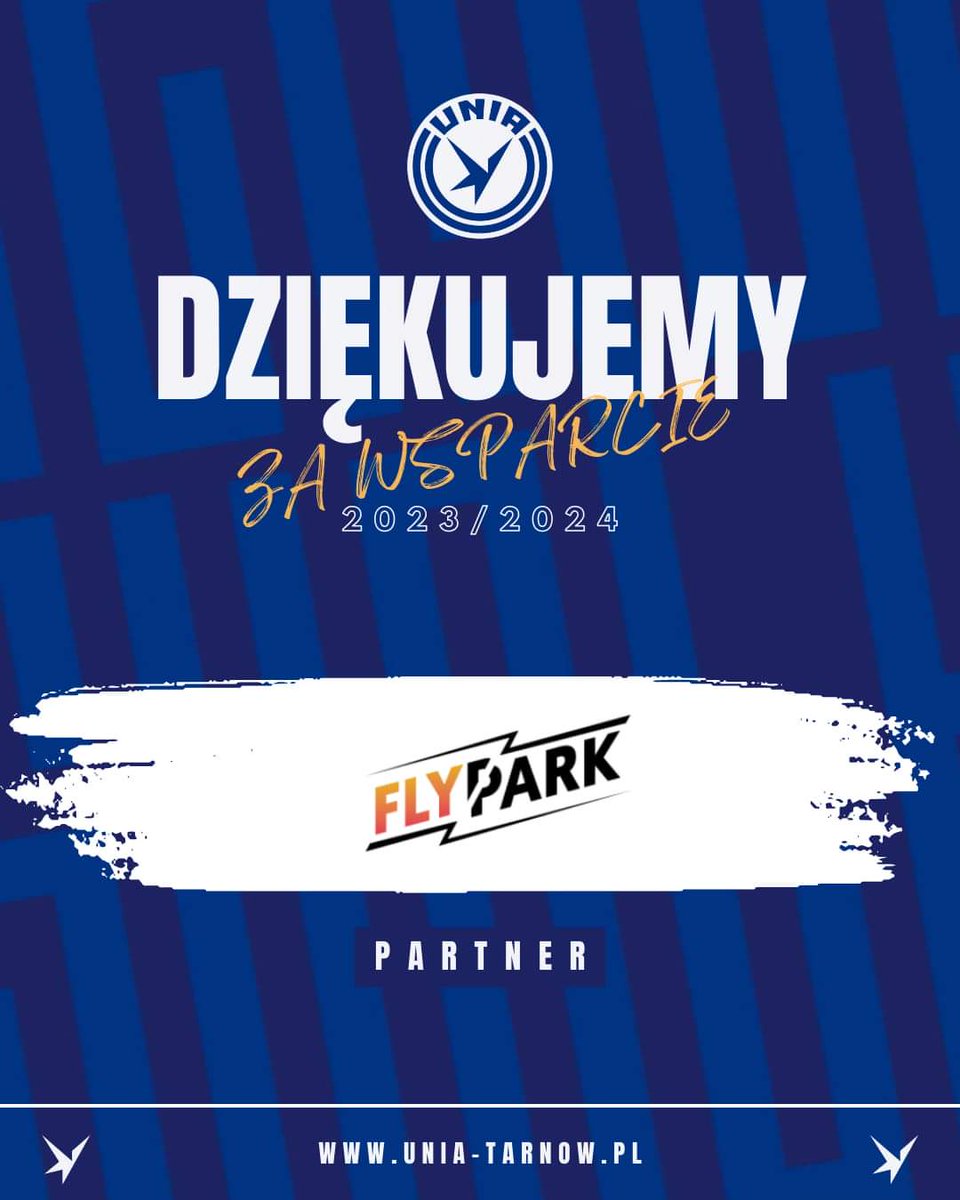 FlyPark Tarnów dziękujemy za wsparcie w sezonie 2023/2024🤝