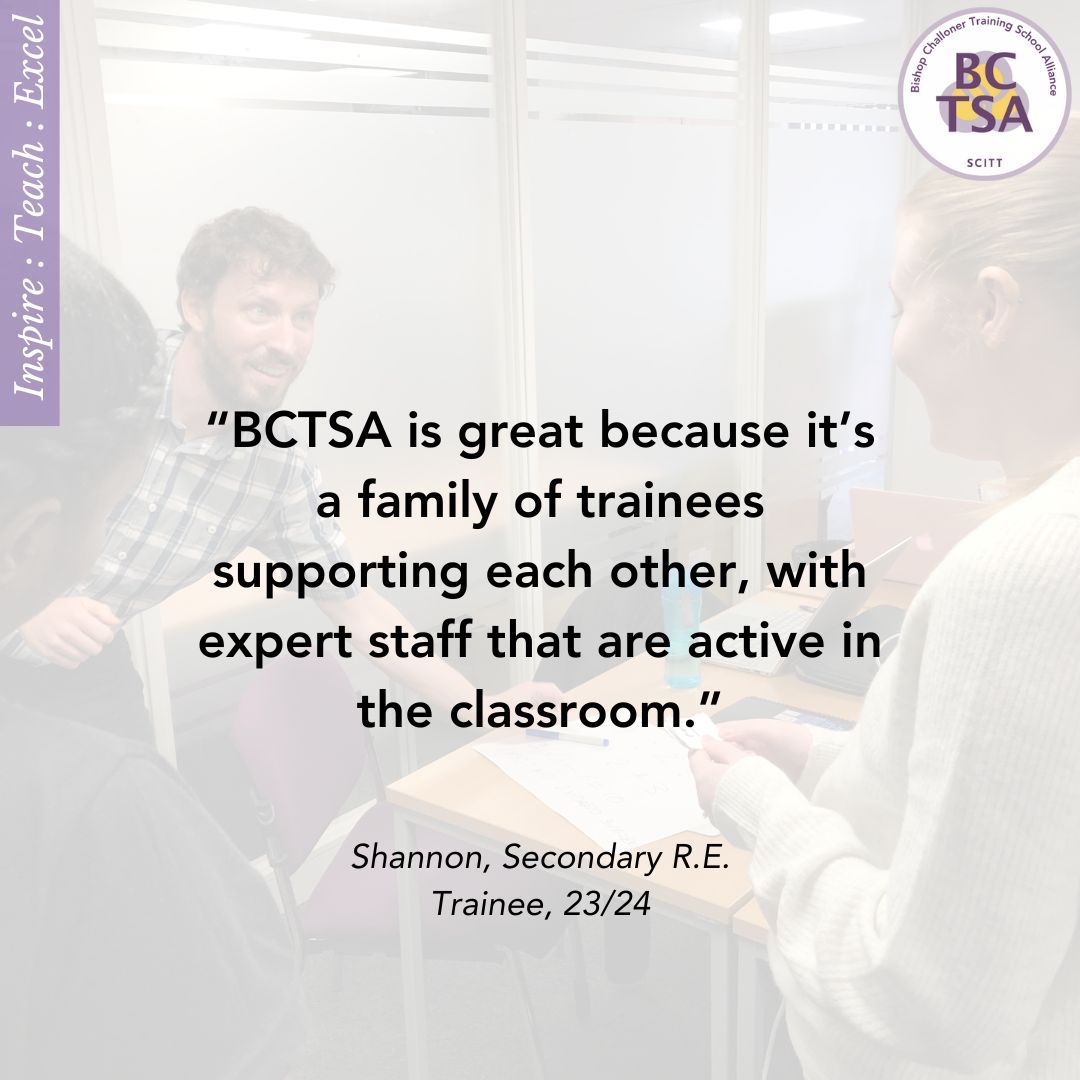 Ready to inspire the next generation? Train with BCTSA and be supported by a caring team of experts. Start your teaching career with us! 🌟📚  #getintoteaching #traintoteach