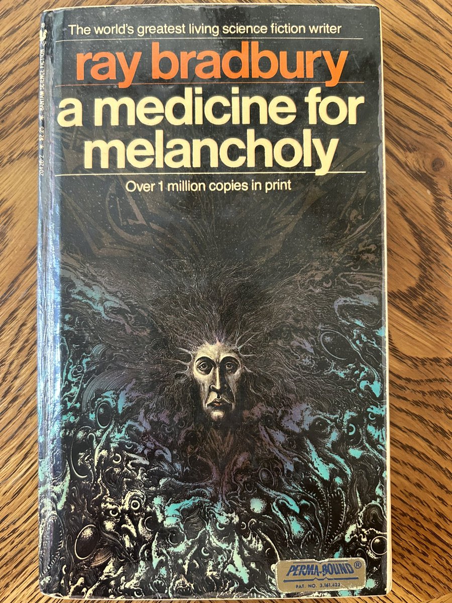 A Medicine for Melancholy. Written by Ray Bradbury. #bookaddict #coverart #bookcover #RayBradbury
